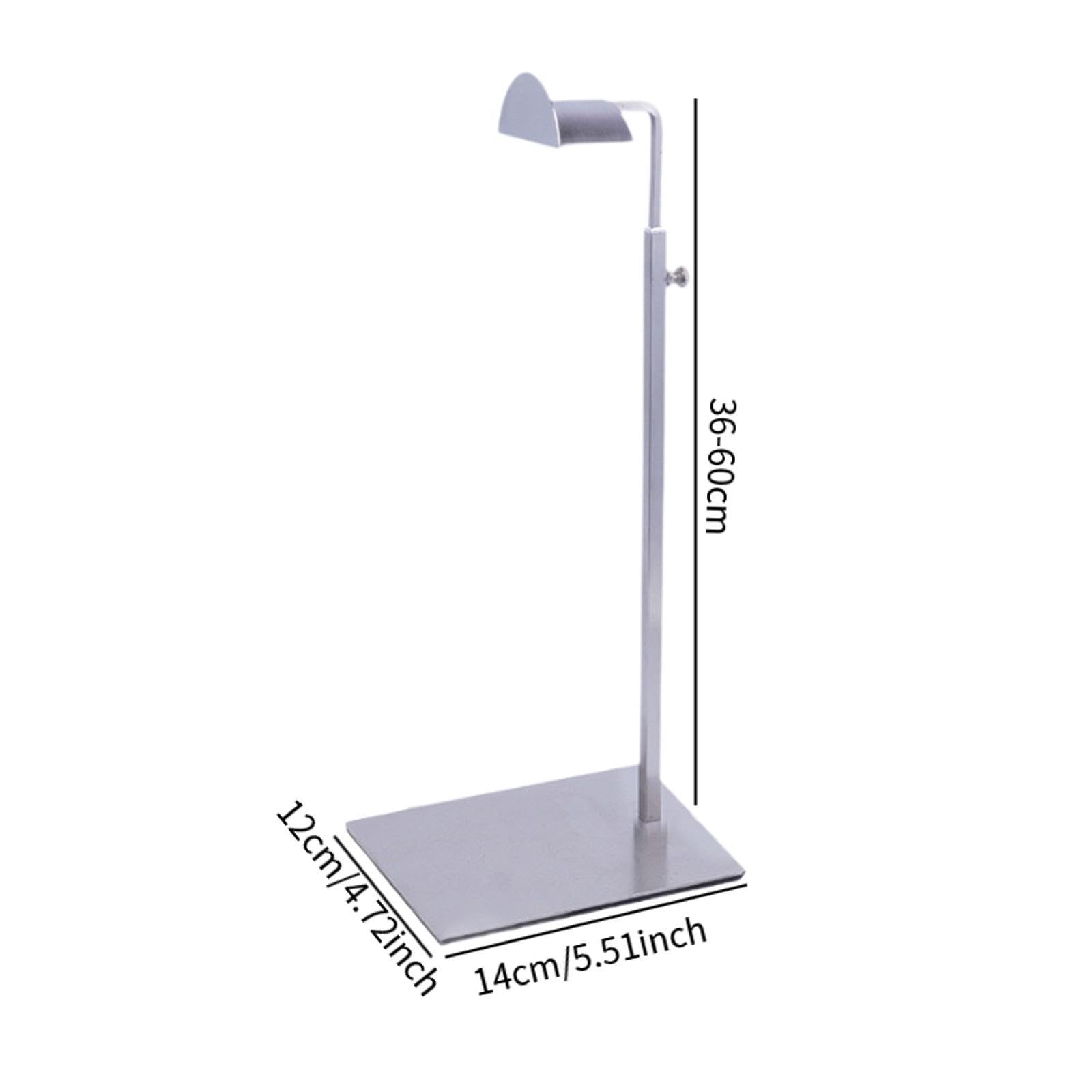 UGPLM Handbag Rack Tabletop Handbag Purse Display Stand for Retail Store Shopping Mall, Silver Brushed, Long