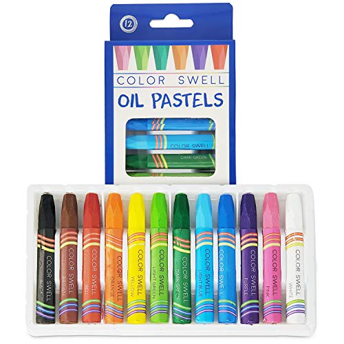 Color Swell Paquete de 12 colores vibrantes pastel de calidad de profesor duradero para familias y fiestas de clase..