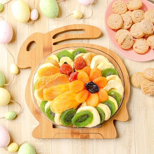 Image of Easter Gift Basket, Healthy Assorted Dried Fruit and Shortbread Cookies Natural Snack Gift Food Tray, Office, Men, Woman, Him, Her, Kids, Children, Families, Bonnie and Pop