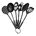 Kitchen Utensil and Gadget Set- Includes Plastic Spatula and Spoons by Chef Buddy- Cookware Set on a Ring (Six Piece Set)- Kitchen Essentials