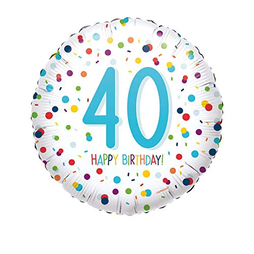 Confetti Bday 40 cercle standard pour décoration anniversaire adulte