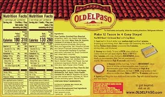 Old El Paso Hard and Soft Taco Dinner Kit, Meal Prep, 12 Ct, 11.4 oz