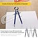 Zonon 30 Pcs Compass for Geometry Drawing Metal Compass with Extra Refills and Screws Circle Maker Back to School Circle Drawing Tool for Math Drafting Measuring Woodworking Office, 3 Colors