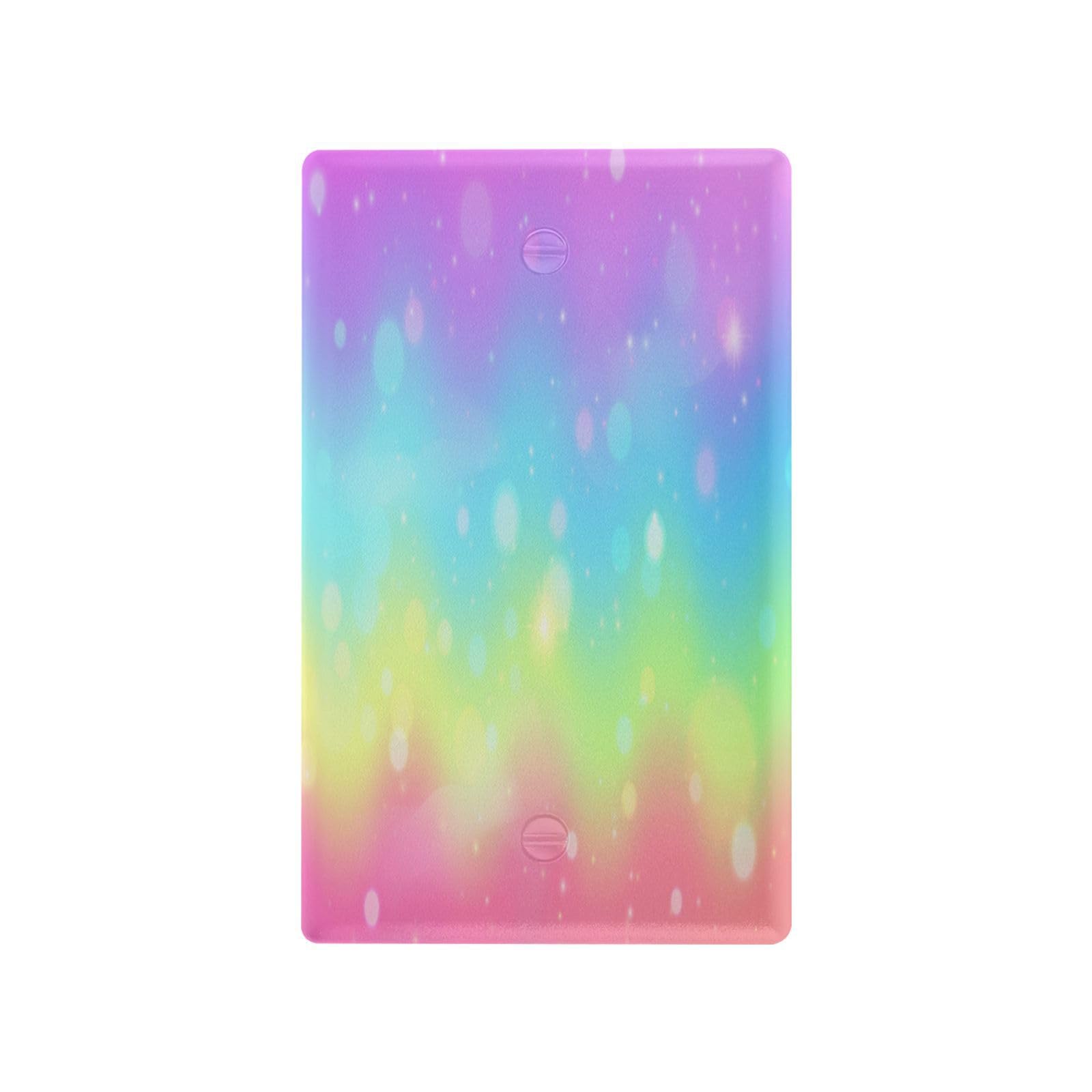 Unicorn Mermaid Rainbow Wave Blank Device Wall Plate Light Switch Plates Electrical Outlet Covers Kitchen Home Decor H4.53 xL2.76 inch