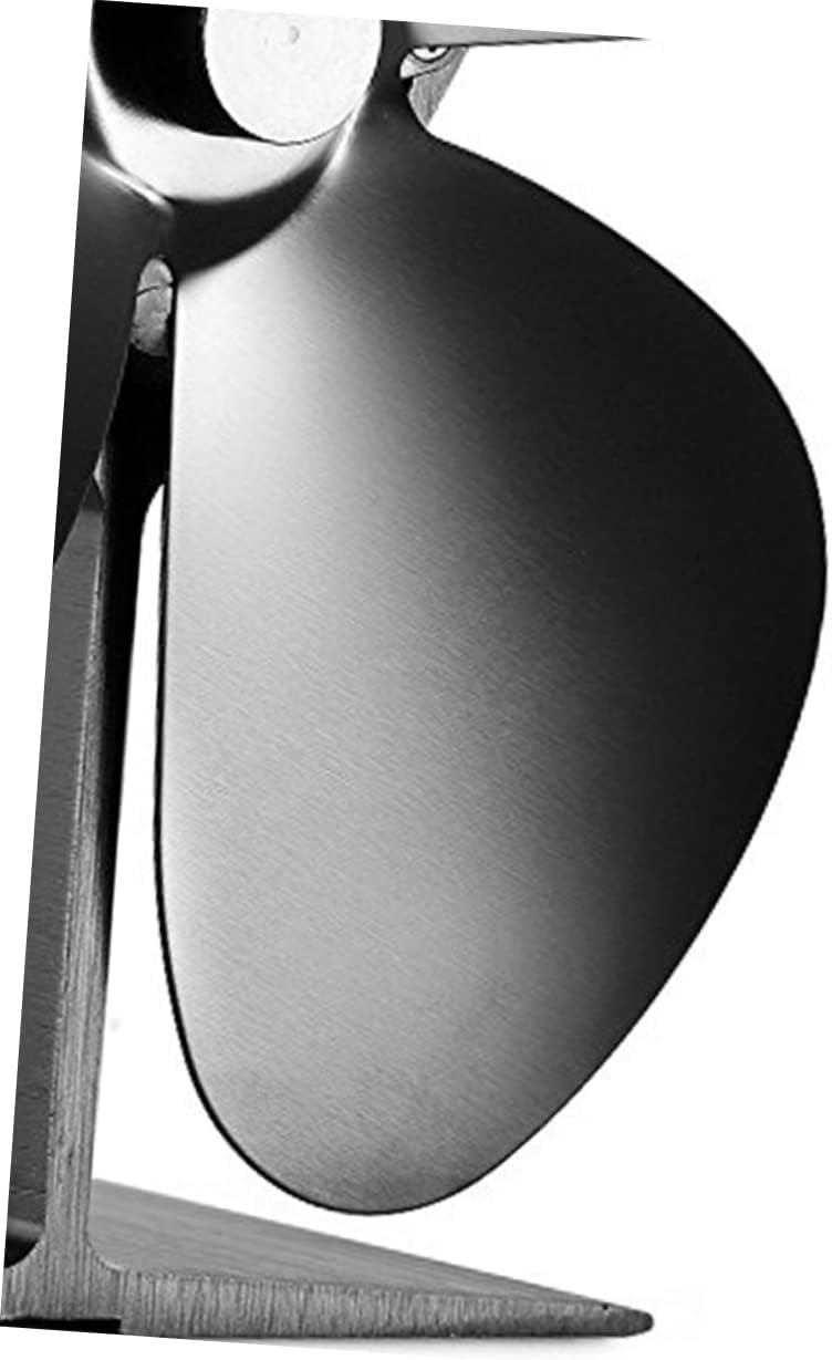 Cabilock Heat Powered Fireplace Fan Black Heat Resistant Warm Air Stove Fan with Overheat Protection Quiet Non Electric Wood Stove for Efficient Warming