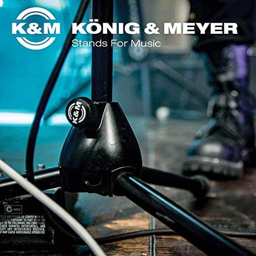 Image of K&M Konig & Meyer 23600.500.55 Microphone Bar Mount Up to Four Mics or Boom Arms | ⅝ inch Threaded Connector | Swivels 360 | All One Piece | Steel Construction Made in Germany Black