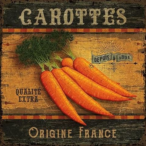 Plaque Métal Vintage Carotte Générique Cover