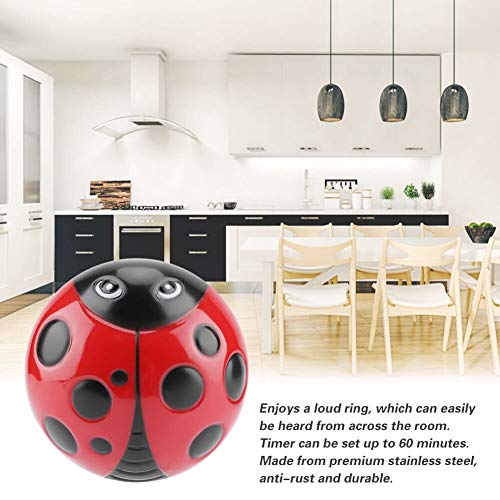 Maxmartt Cooking Timers For Kitchen,Ladybug Kitchen Timer 60 Minutes Timer Mechanical Wind-Up Timer Kitchen Cooking Timer #TOP2