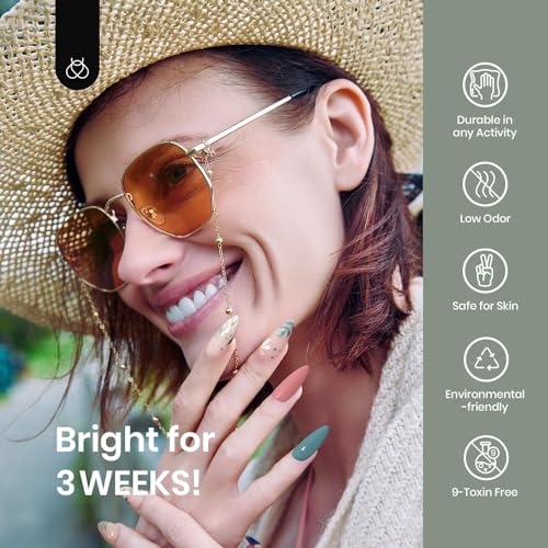 Image of Beetles Summer Gel Polish Set - 6 Colors Sage Olive Green Pink White Gel Polish Set Tranquil Grace Collection UV Nails Manicure Art Design