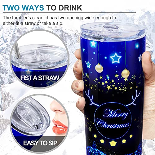 NymphFable 600ml Navidad Delgado Taza Termo Cafe para Llevar Taza Termica Acero Inoxidable Taza Personalizada - Imagen 4
