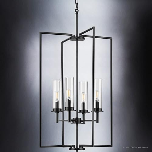 Miniatura 4 de Urban Ambiance Lámpara de araña tradicional de lujo, tamaño mediano: 31.75 pulgadas de alto x 18 pulgadas de ancho, con elementos de estilo de