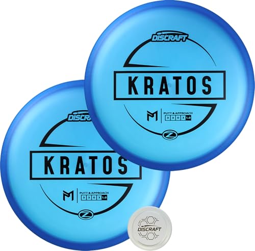 Discraft Paul McBeth Z Kratos 2-Pack - Signature Series Set with Matching Blue Discs (173g-174g) & Exclusive Snap Cap
