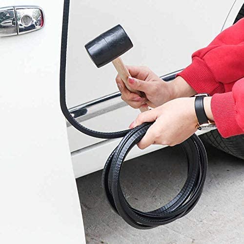 Image of SPIREX Black Anti-Scratch Anti-Collision Heavy Duty Edge Guard Door Protection U Shape Edge Trim Rubber Seal Protector Rubber Clips Fit for All Cars - 5 Meters