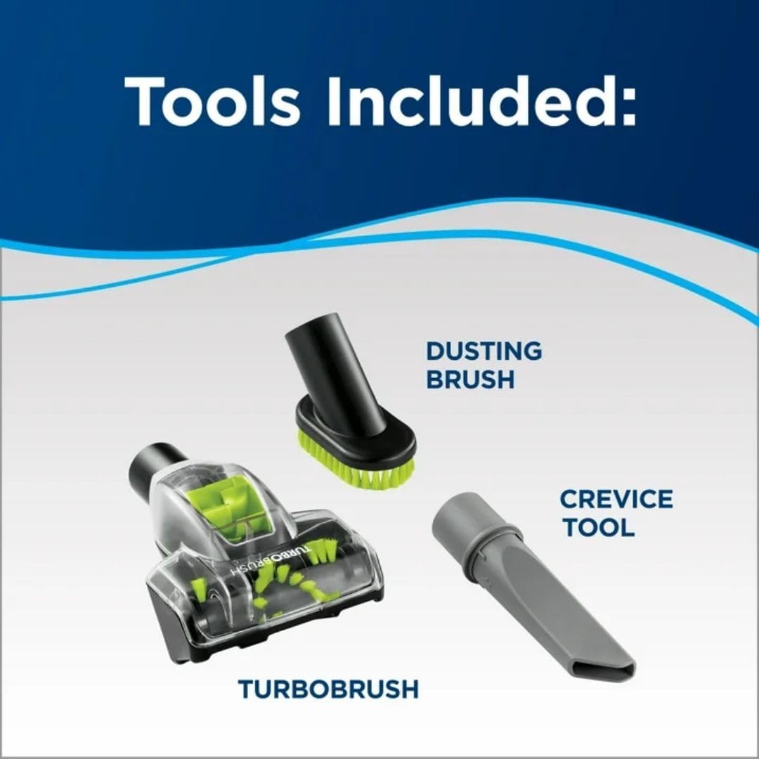 BIISSELL Upright Vacuum, PowerForce Compact Turbo 2690, Bagless Lightweight Vacuum Cleaner with Powerful Suction, Turbo Brush, Extension Wand, for Home and Carpet, Black/Green - rv Essentials