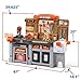Step2 Pro Play Kids Workshop with Utility Bench, Indoor/Outdoor Tool Bench for Children, Interactive Play with Sounds, Made of Durable Plastic, Includes 76 Piece Toy Accessories, Toddlers 3+ Years Old