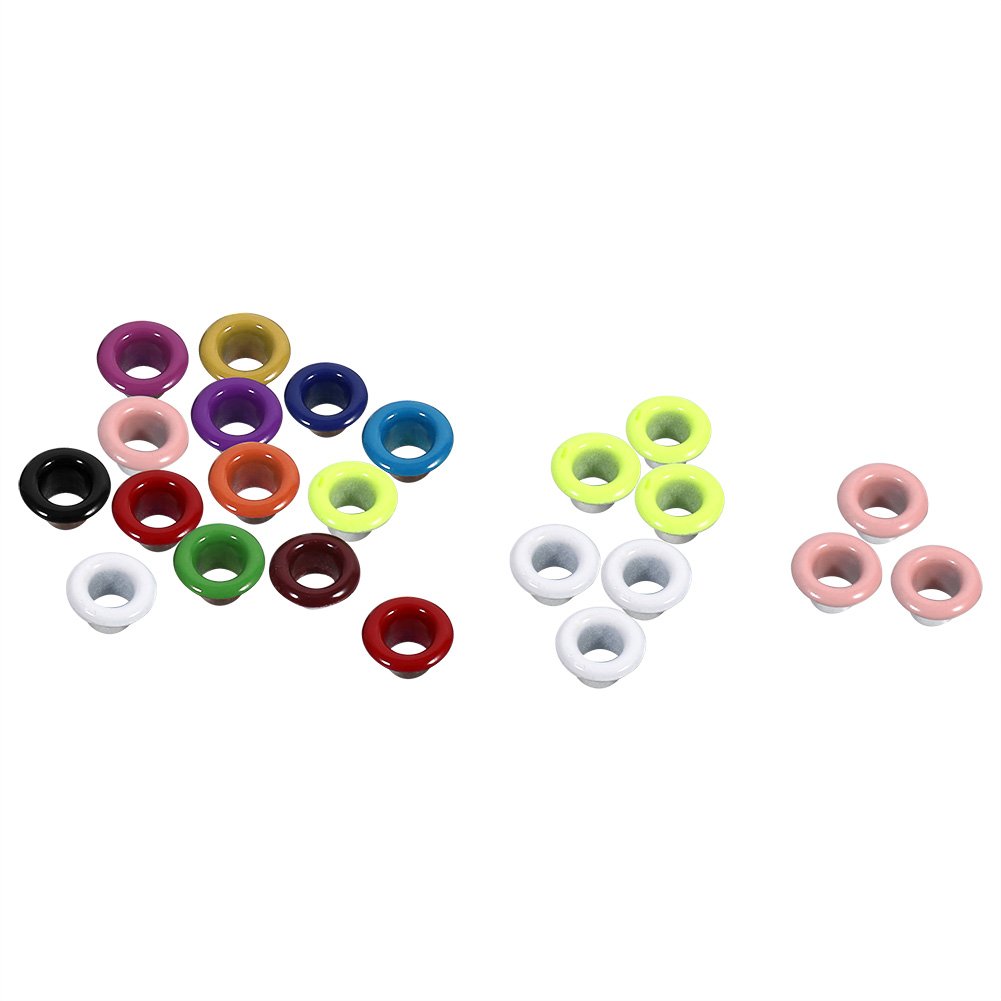 Honkoolly Set Di 420 Occhielli Metallici Per Fai Da Te - 3 Mm, 14 Colori Misti, Con Rondelle, Per Scrapbooking, Pelle, Vestiti E Carta - 4