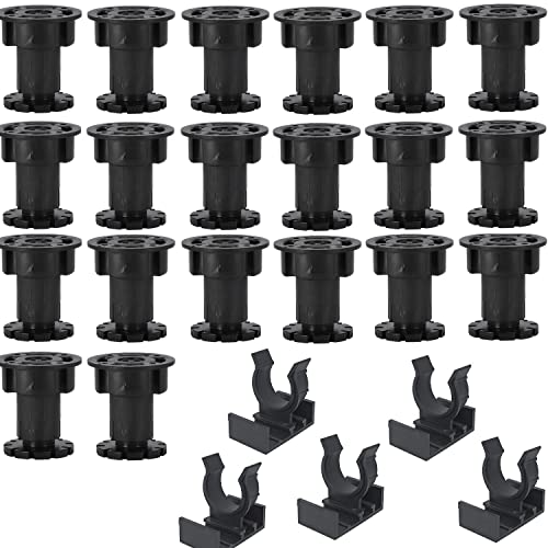 20 x verstellbare Stellfüße Sockelfüße 55-75 mm | mit 5 Stück...