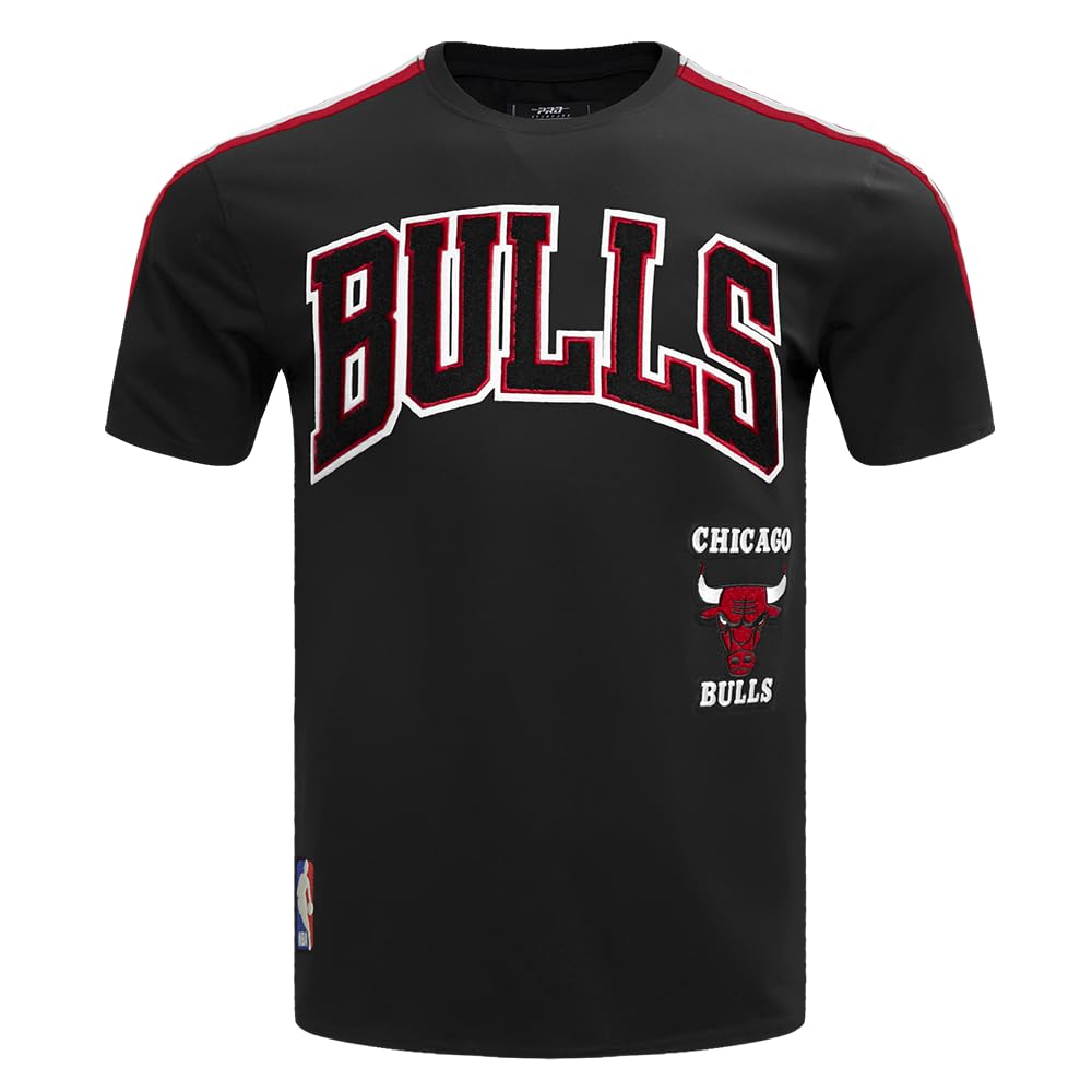 Męska koszulka z krótkim rękawem NBA Retro Classics, Czarny/Czerwony/Czarny, L