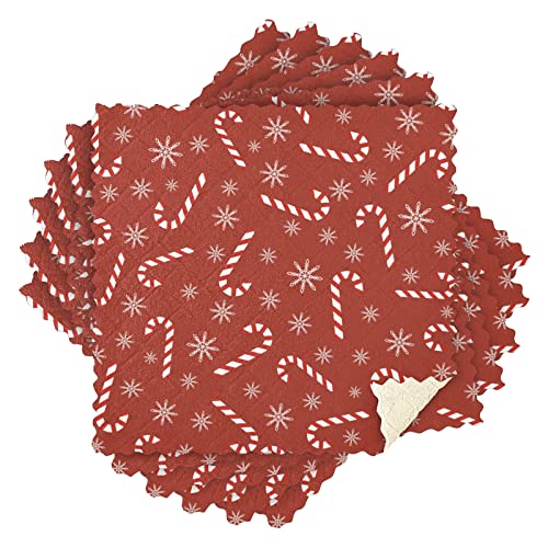 Kcldeci Geschirrtücher mit Weihnachtsmotiven, Zuckerstangen, 28...