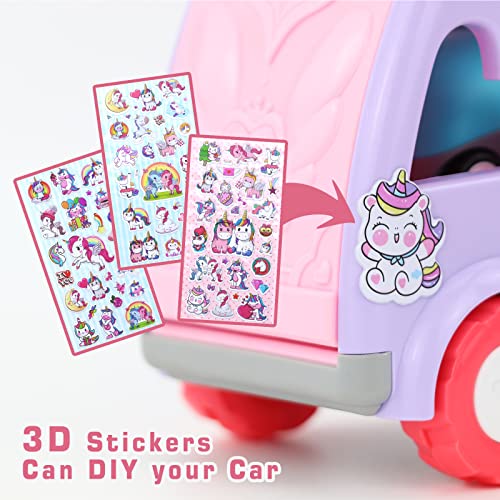 seveclotree Kinderspielzeug Auto für Mädchen,Spielzeug ab 2 Jahre,7 in 1 Transporter LKW Spielzeug für Kinder mit Licht und Musik,Geschenk für Mädchen Jungen 3 4 5 6 Jahre