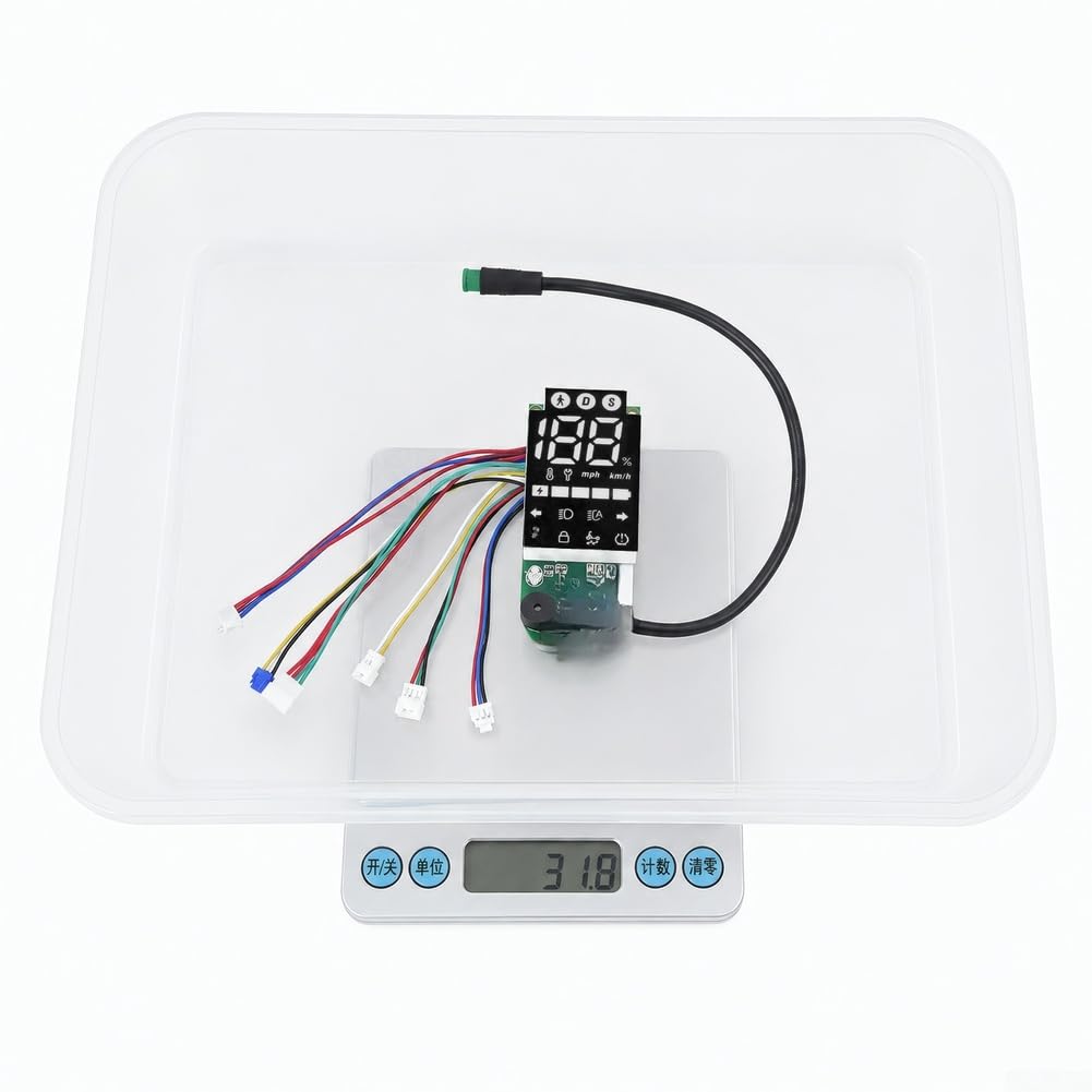 Panel de visualización para scooter eléctrico, 3 modos de velocidad, negro