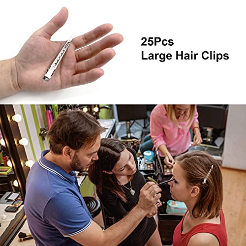 24Pcs Metal Duck Billed Hair Clips For Women Styling Sectioning, Silver Hair Pins For Long Hair, Alligator Curl Loc Clips For Thick Hair Roller, Salon, Bows Diy #TOP2