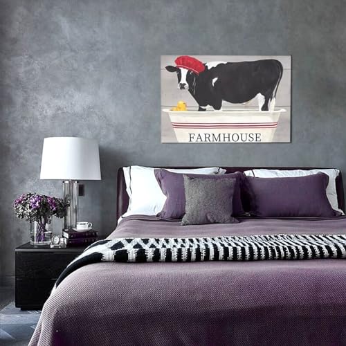 Poster vache mignonne art mural pour une maison bureau chaleureuse