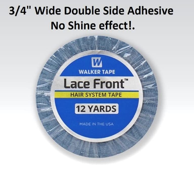 Lace Front Support Double Sided Lace Front Tape - Long Bonding Hold for Wigs and Hair Extensions - Good Strong Flexible Grip - Safe and Easy to Use - 3/4" x 12 yards (WKR-LF-M2)