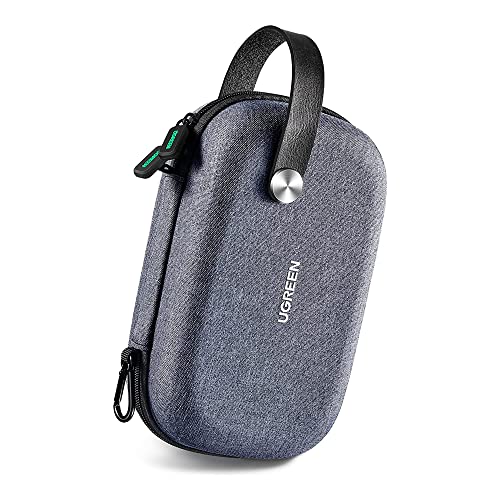U.green Case Bag Estojo Organizador Portátil para Acessórios Fones e Cabos Design Portátil Compacto e Leve à Prova de Choque Repartições Internas Alça de Mão Zíper Lateral/No Brasil