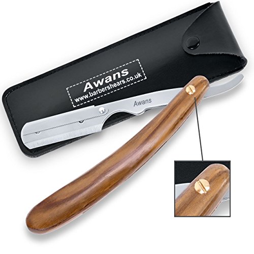 Straight Shaving Razor Handle, Cut Throat Barber Shaving Razor, Plain Wooden Design Pure Black Wood,Navaja Para Barbero,