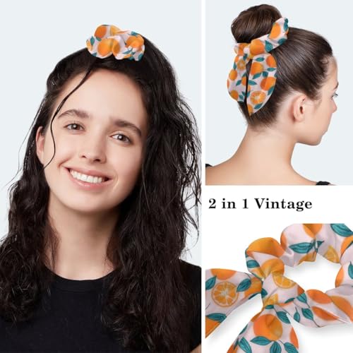 Gorro quirúrgico mujer con botones y coleta naranja miniatura 6