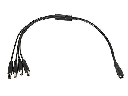 Monoprice 109911 DC Power Splitter 1 Female to 4 Male