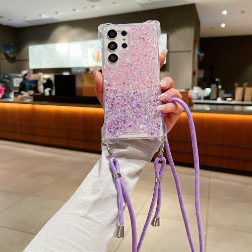 Coque Samsung S24 dégradée avec cordon pour garder les mains libres en festival