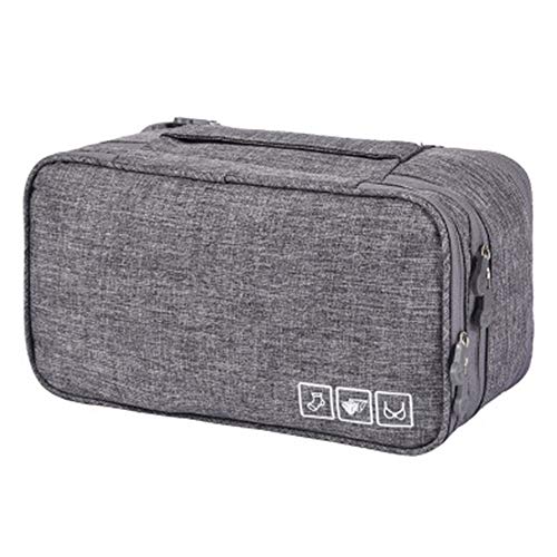 Preisvergleich Produktbild muxiao Unterwäsche Aufbewahrungstasche, wasserdichte Kosmetiktasche Reise-BH Kleidersack Koffer Organizer, 28 * 16 * 12,5 cm Hellgrau
