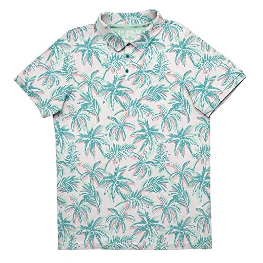Floral Neon Palm TreeGolf Polo Gift for Men (Performance Golf Polo, XL)