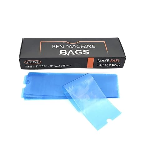 INCELLICE Derma Auto Pen Protective Sleeve Set Plastic Bag for Electric Derma Pen Kit 200 Pcs/box