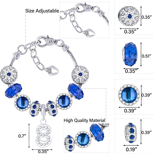 8th Birthday, 8 year old birthday bracelet, 8th Birthday Decorations for Girls, 8th Birthday Necklace, 8th Birthday Jewelry, 8th Birthday Bracelet, 8th Birthday Necklace for Girls, 8th Birthday Gifts - Image 5