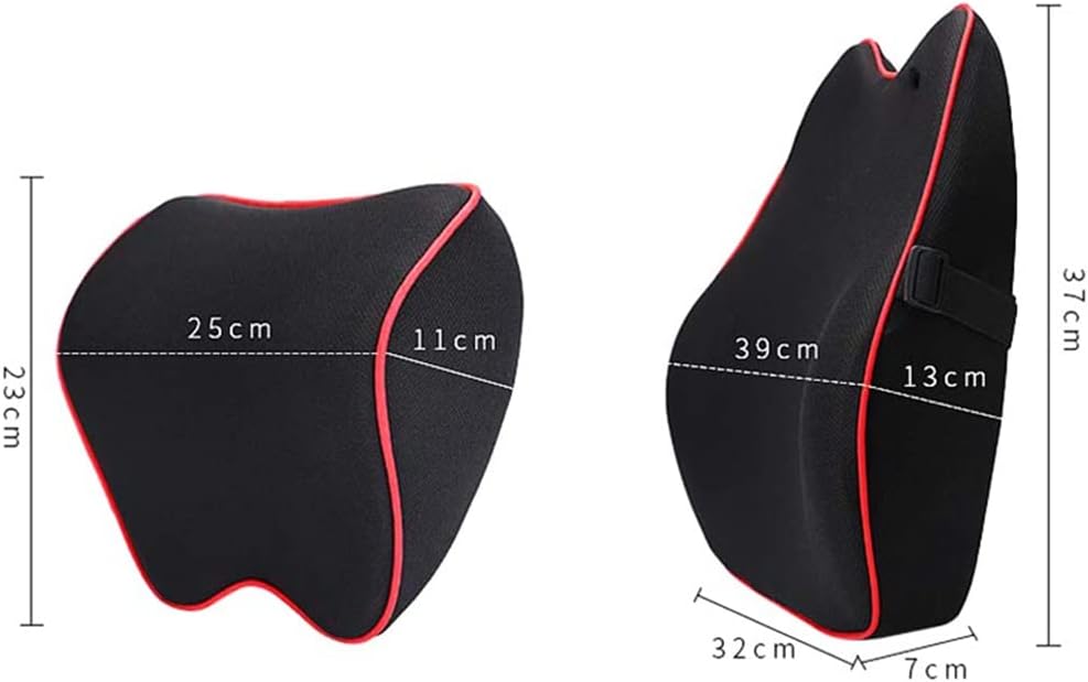 HBJWOV Car Neck Headrest Pillow Auto Seat Support Neck Protector Automobiles Seat Neck Rest Memory Cotton Waist Cushion