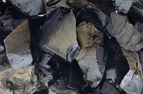 Materials: 1 lb Gold Sheen Obsidian Rough Stones from Mexico - Raw Natural Volcano Glass
