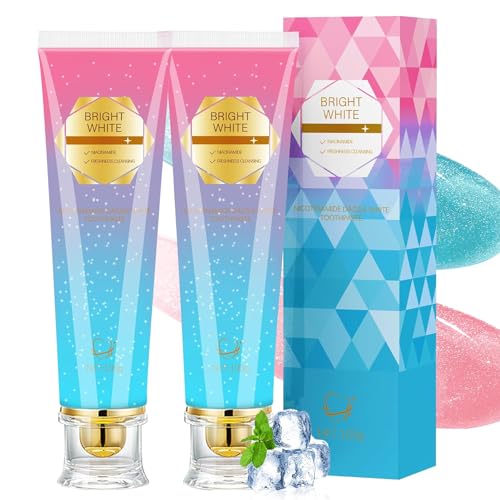Niacinamide Whitening Toothpaste - 2Pack Brightening & Repair Formula Ultra-Fresh Mint Enamel Protection Removes Plaque & Stains Fluoride-Free Gentle for Sensitive Teeth