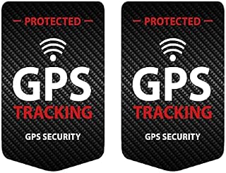 Ritter Mediendesign Naklejki GPS Tracking 2 sztuki, czarne, węglowe, odporne na warunki atmosferyczne, promieniowanie UV, 3,3 cm x 4,9 cm
