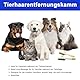 FOSER Flohkamm-Set für Hunde und Katzen, Selbstreinigendes Läusekamm (1 Stück - Grün)