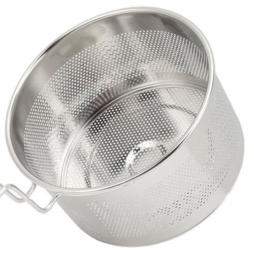 Cesta de Fritar, Cesta de Fritar, Cesta Redonda de Aço Inoxidável 304, Cesta de Fritar Com Alça para