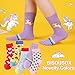 BISOUSOX Girls Socks 6-8 Years Old Unicorn Fun Crazy Novelty Funny Silly Socks for Kids Boy Girl Birthday Christmas Gift