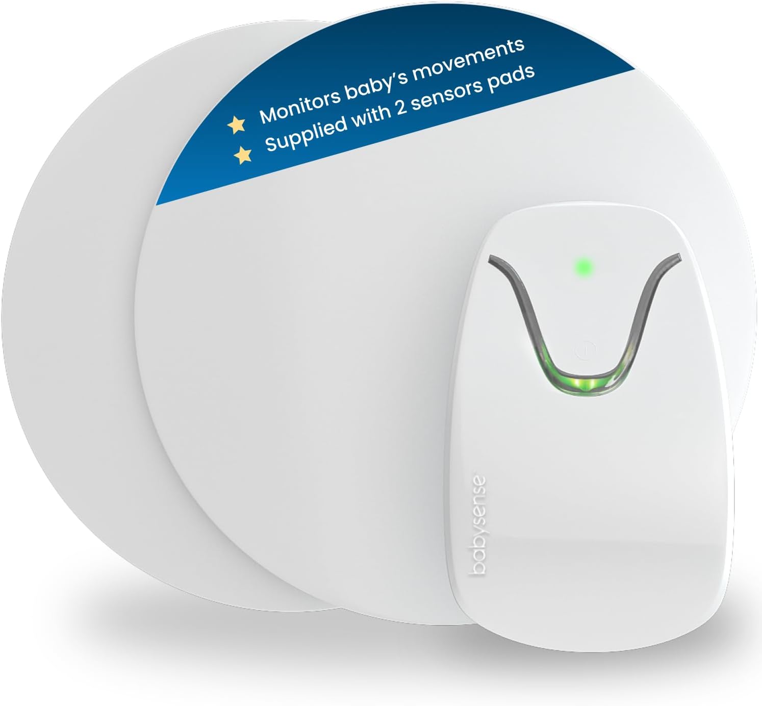 7 Baby Breathing Movement Monitor for Home Use, Real-Time Alerts, Tracks & Notifies for Motion Irregularity, Full Bed Coverage with 2 Sensor Pads