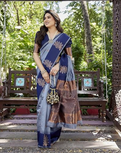 Image of Yashika Women's Banarasi Kanjivaram Art Silk Saree Set with Blouse |saree for Women | Saree | New Sari | Saree