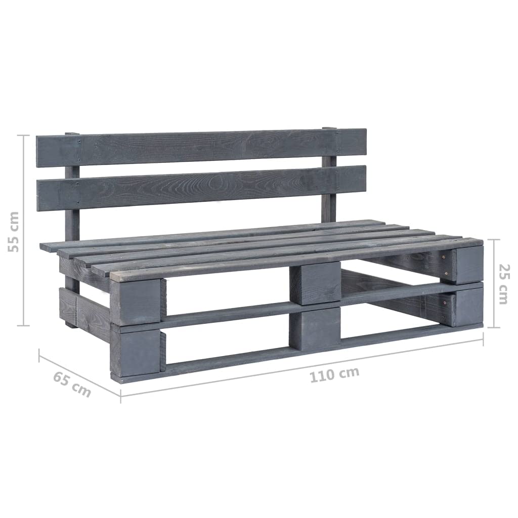 vidaXL Ogrodowa sofa środkowa z palet, impregnowane drewno sosnowe