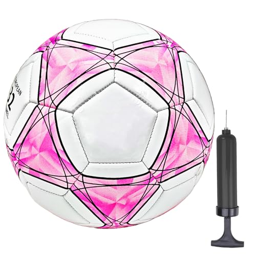 Soccer Ball Size 3,4,5 Soft PU for Practice Training Gift Boys Girls Come with Pump and Needle
