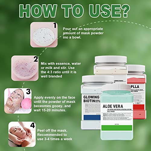 POZTL Jelly Mask Powder for Facials Aloe Vera Moisturizing Jelly Face Mask - Image 4