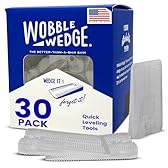 Wobble Wedges Heavy Duty Leveling Shims – Made in the USA – The Original Rigid Plastic Shims for Leveling Furniture, Tables, Toilets, Appliances & Other Home Improvement Projects– Transparent, 30-pack
